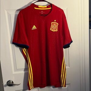 Adidas Red and Yellow Spain Jersey